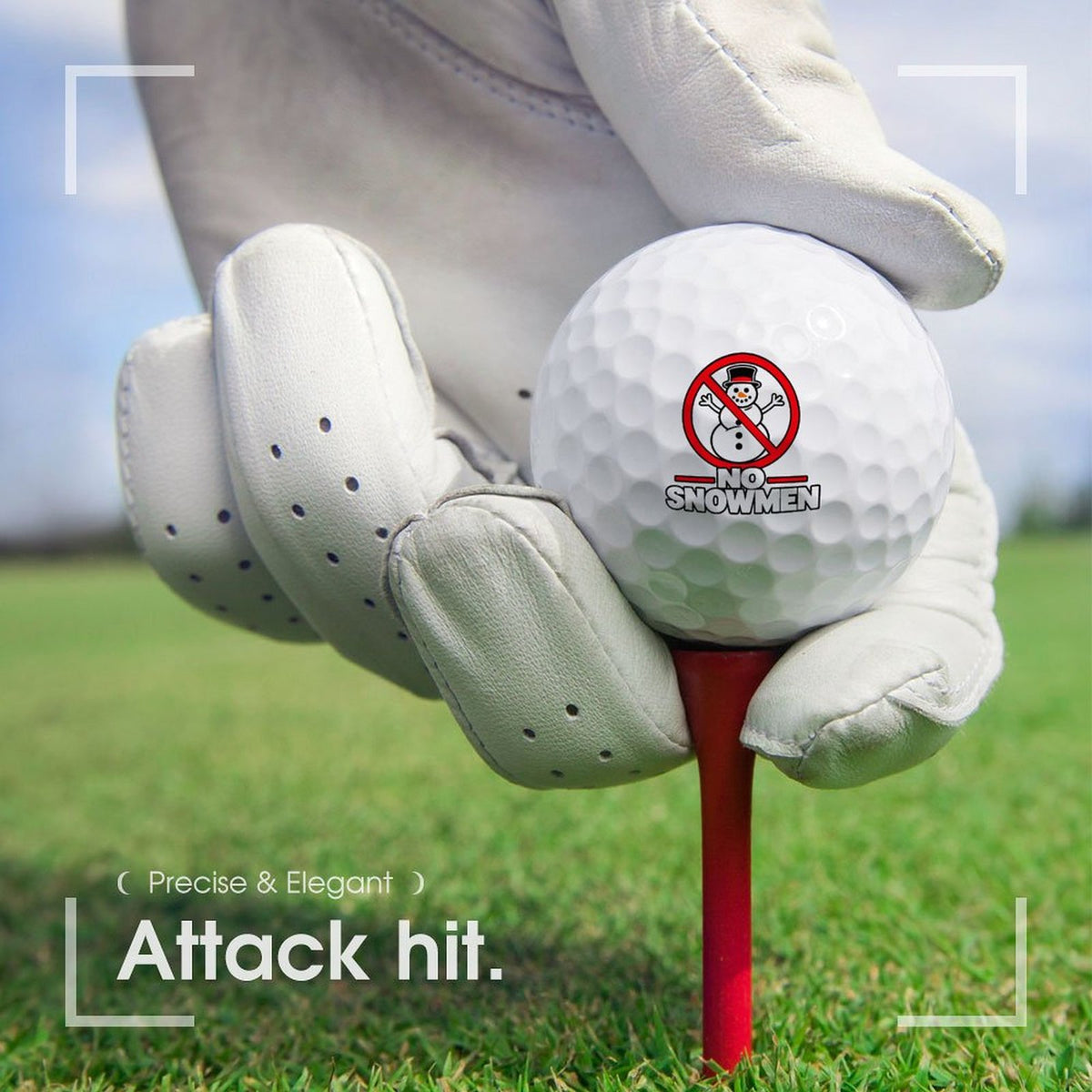 No Snowmen Signature Golf Ball