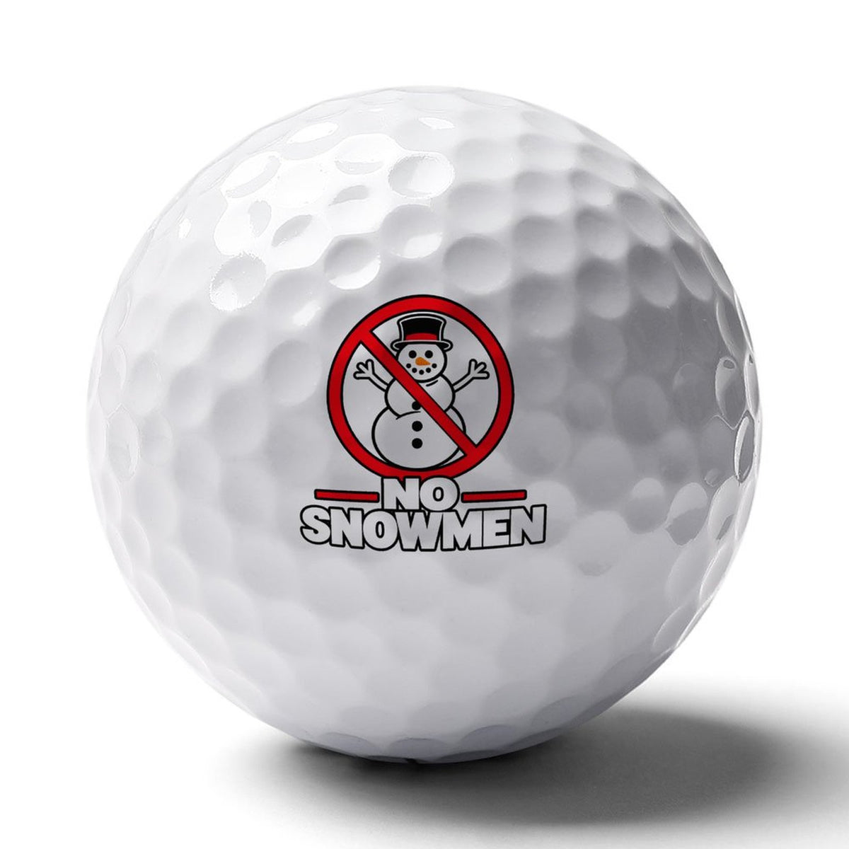 No Snowmen Signature Golf Ball