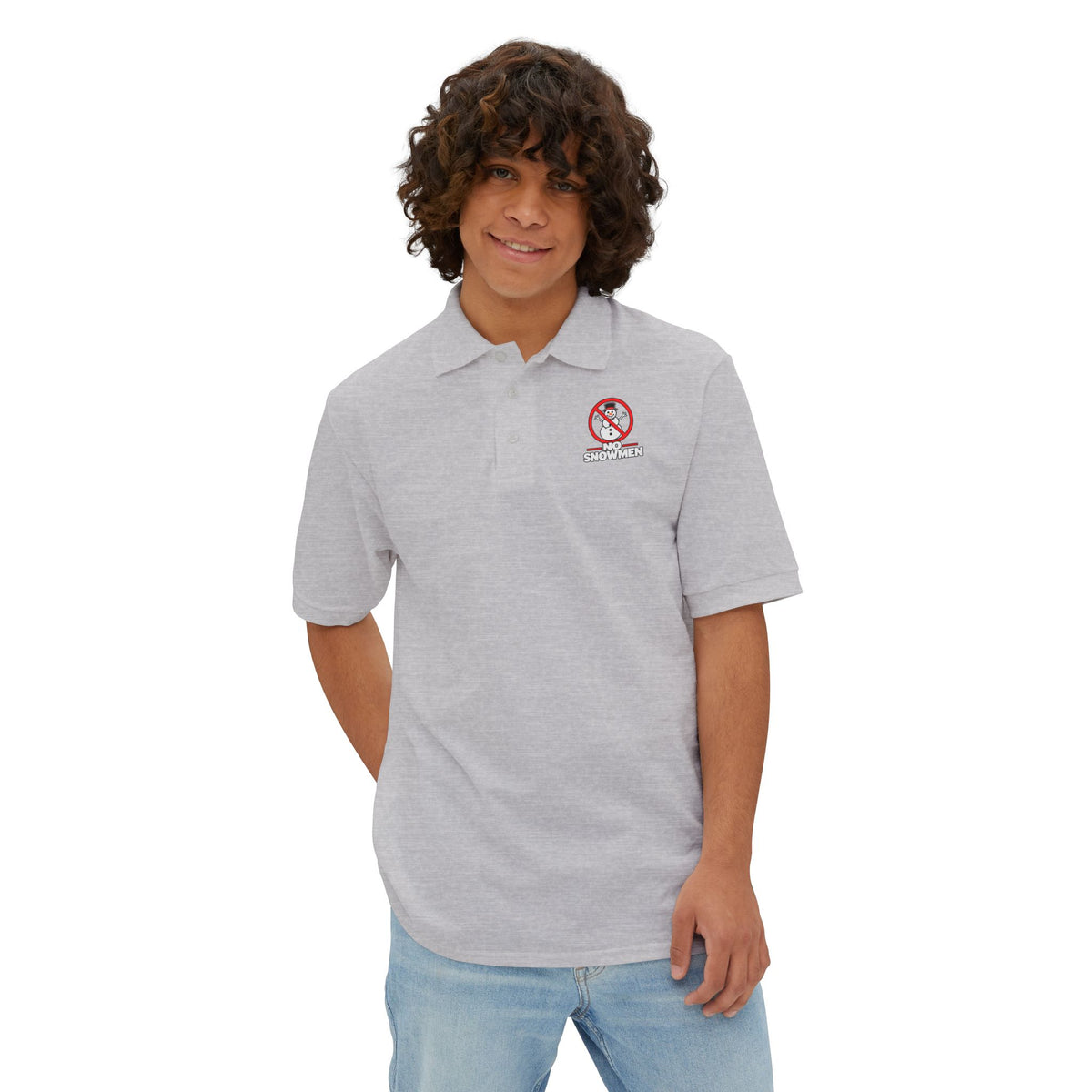Men's Polo — 'No Snowmen' Golf/Resort Performance Polo
