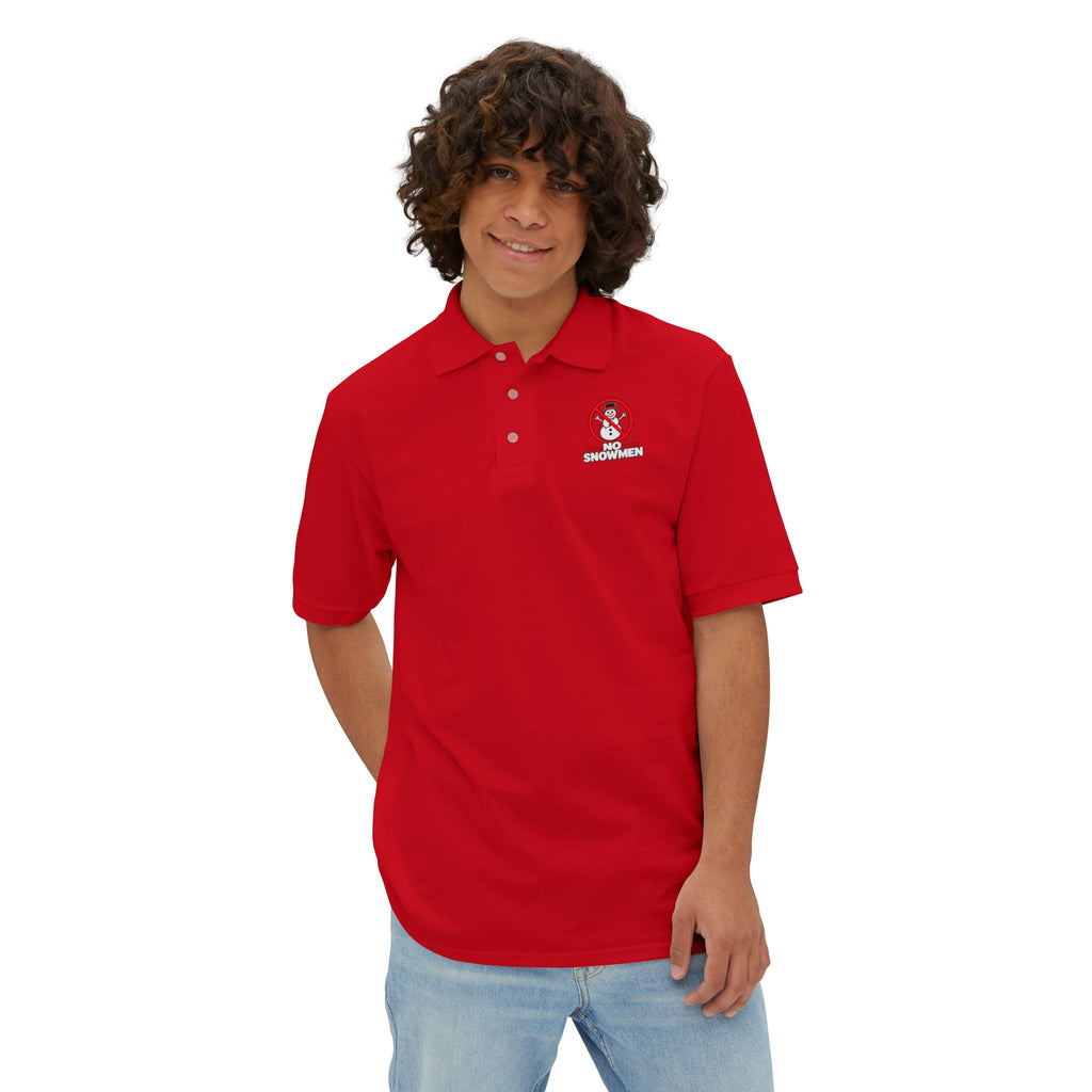 Men's Polo — 'No Snowmen' Golf/Resort Performance Polo