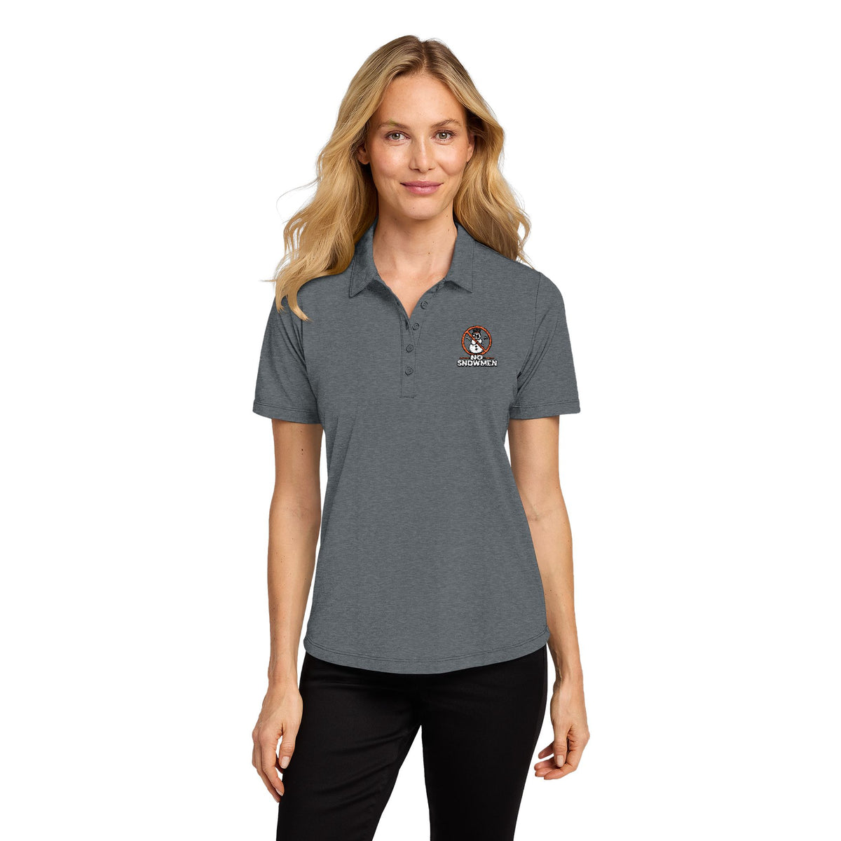 Ladies Polo — Embroidered No Snowmen Logo Performance Shirt