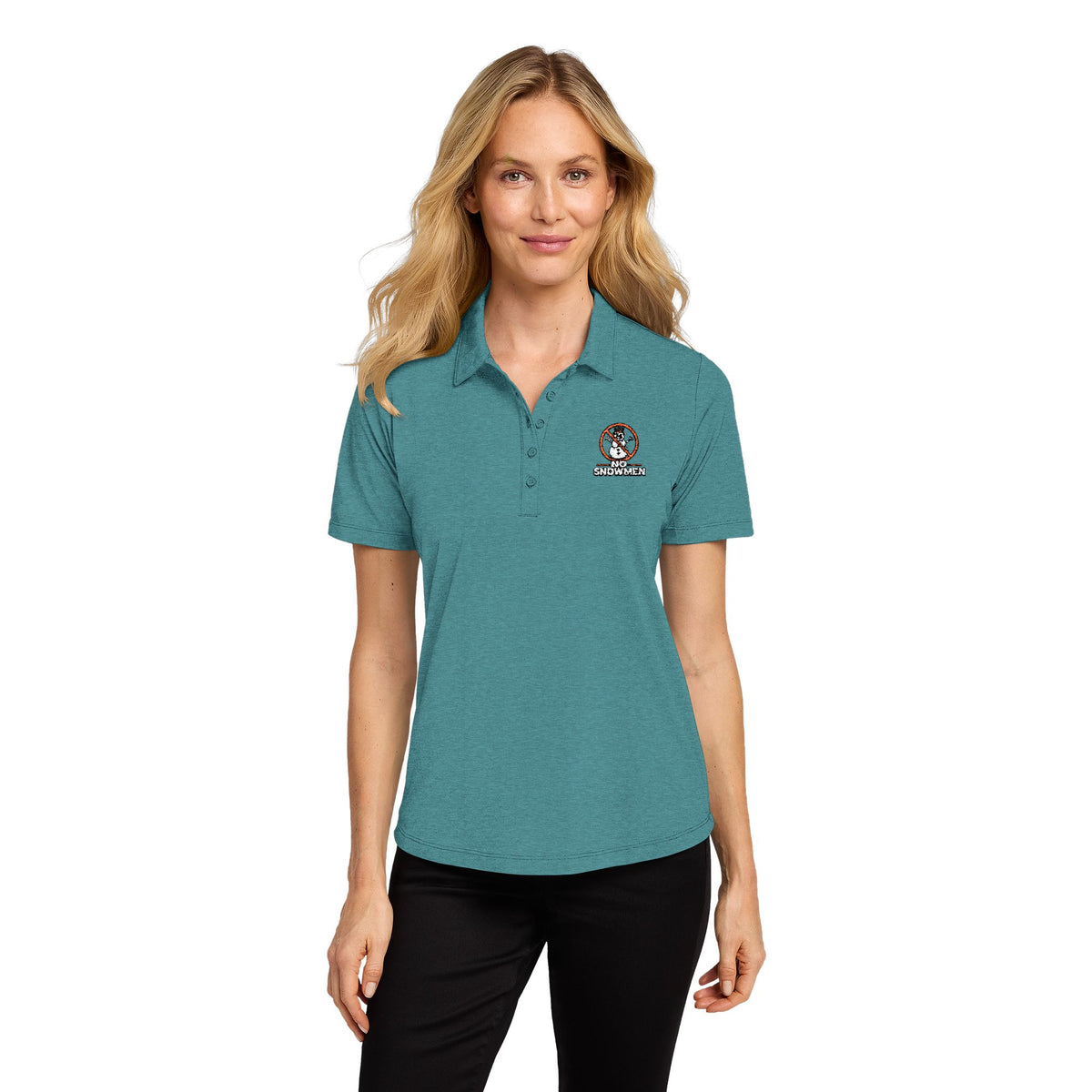 Ladies Polo — Embroidered No Snowmen Logo Performance Shirt