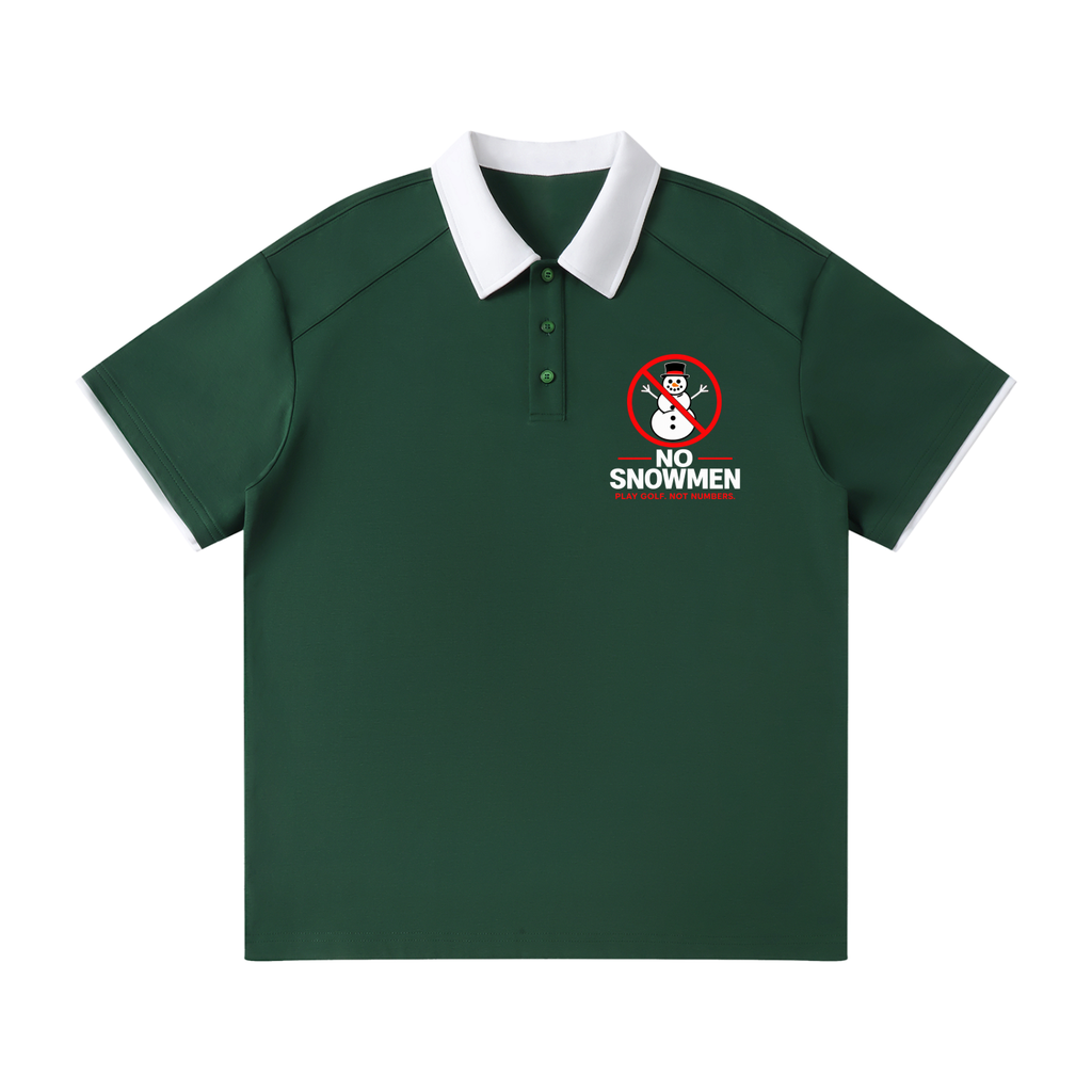 Contrast Collar Raglan Polo Shirt