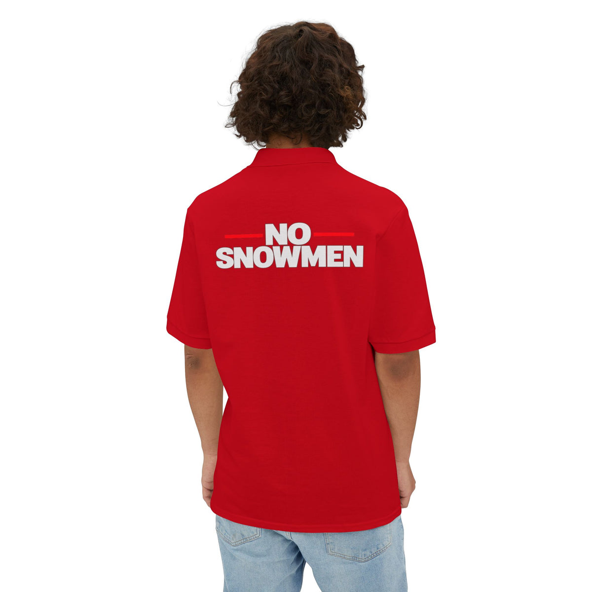 Men's Polo — 'No Snowmen' Golf/Resort Performance Polo