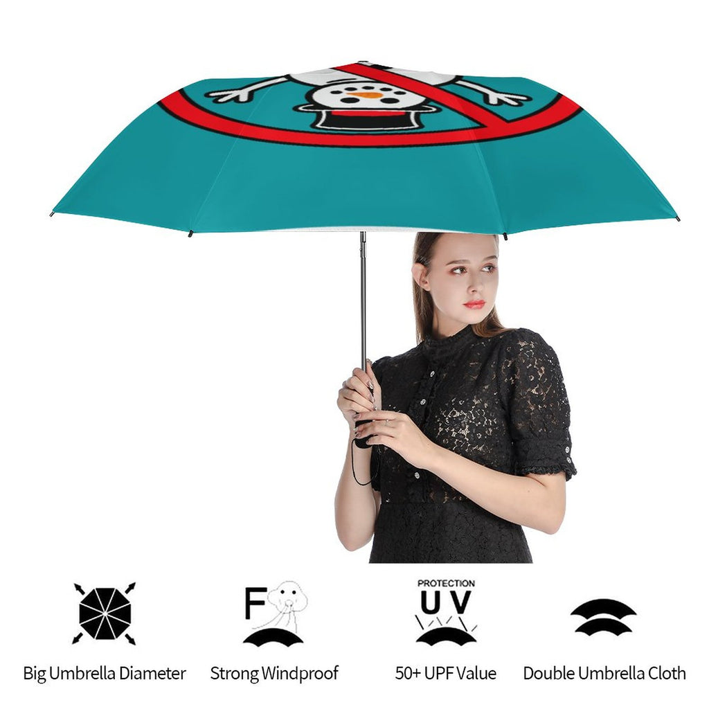 No Snowmen All-Weather Golf Umbrella