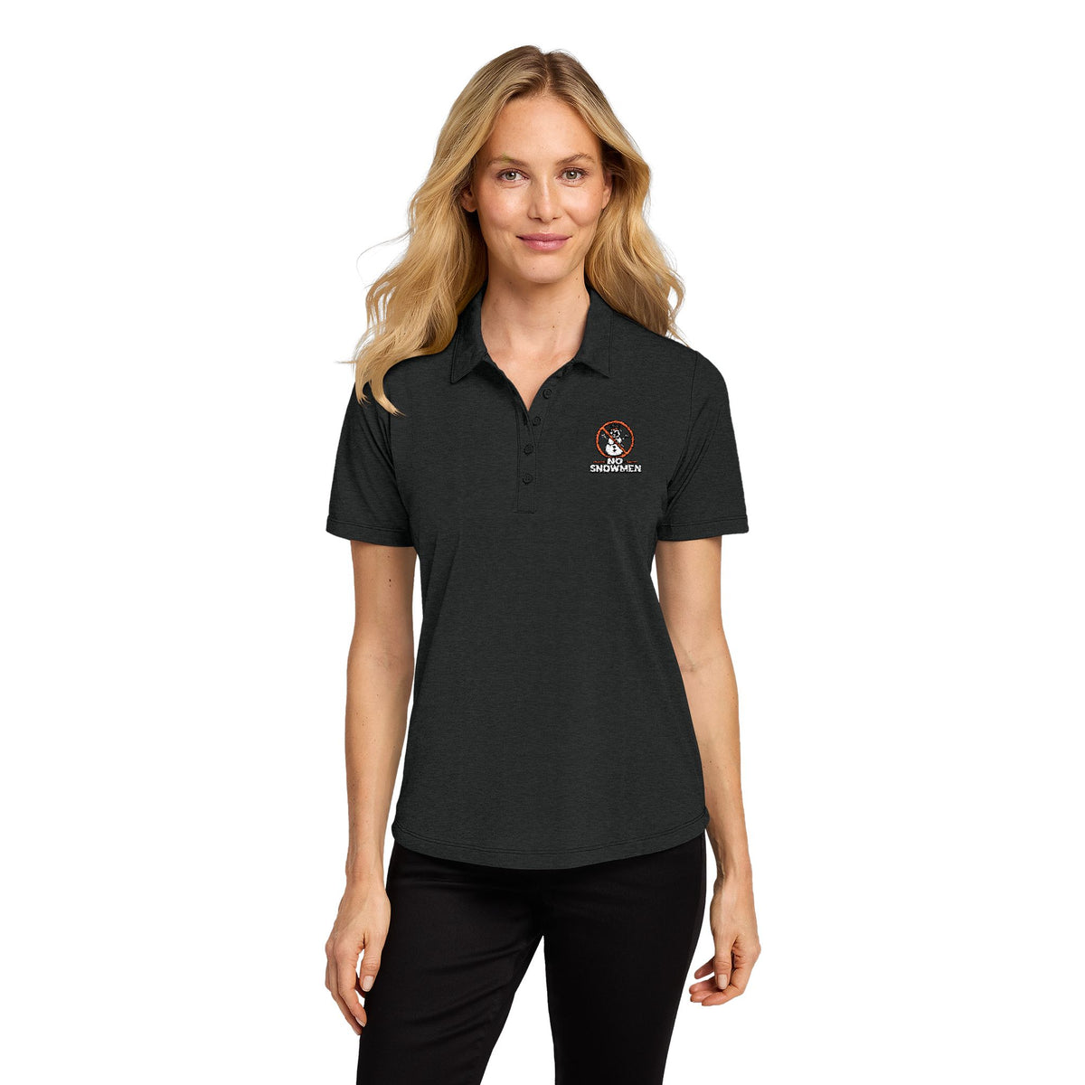 Ladies Polo — Embroidered No Snowmen Logo Performance Shirt