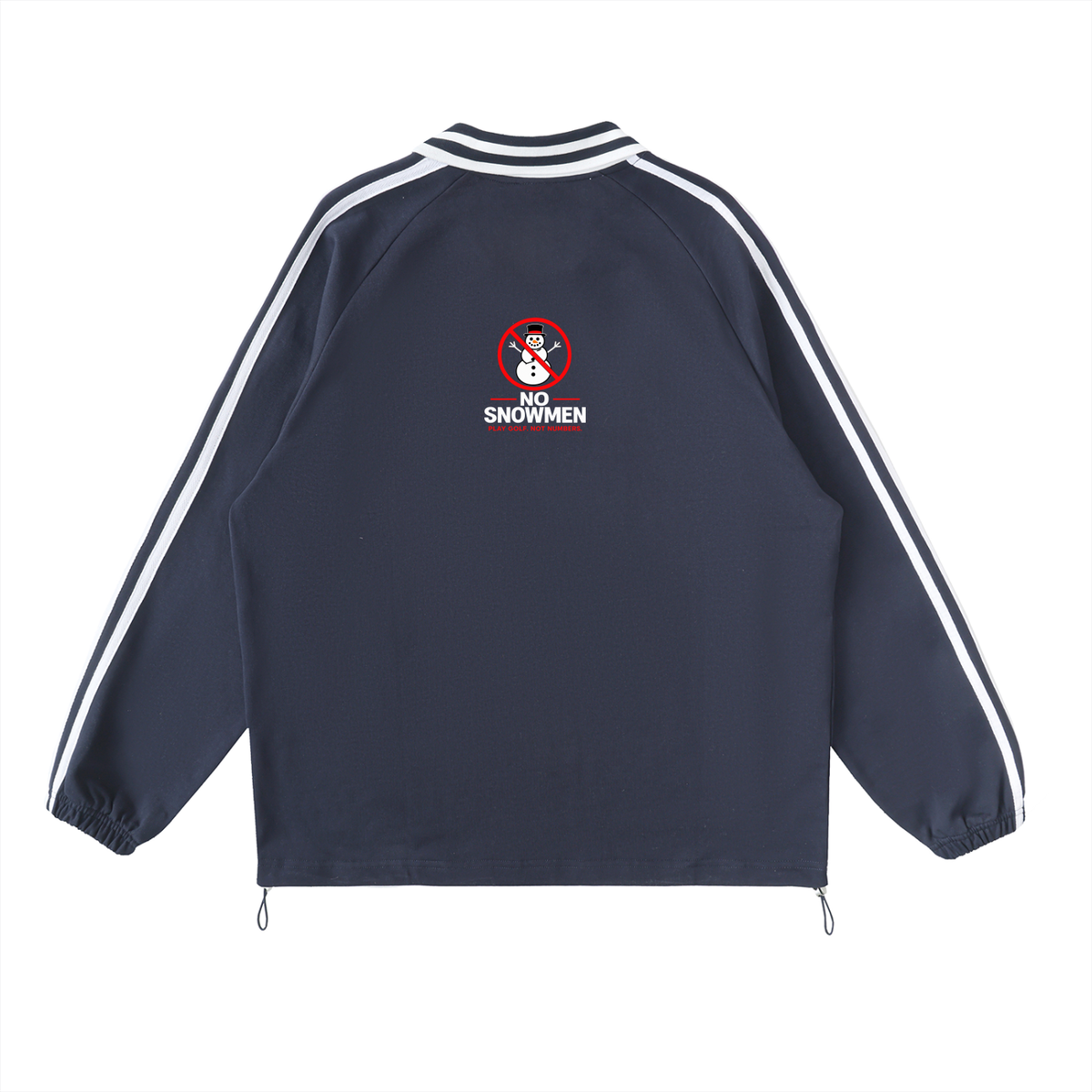 Contrast Striped Lapel Collar Sweatshirt