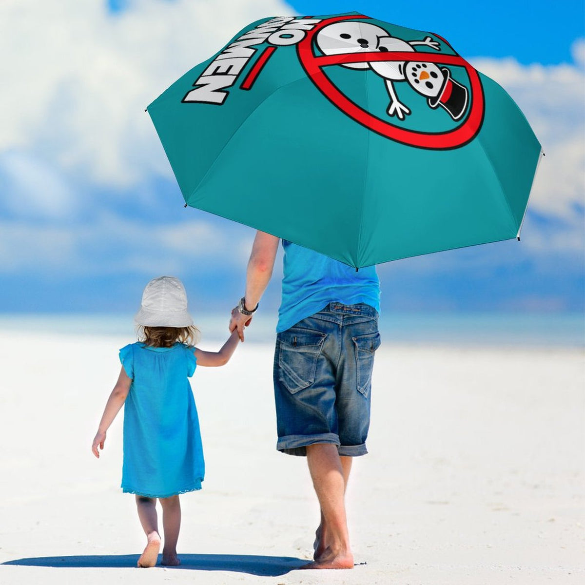 No Snowmen All-Weather Golf Umbrella