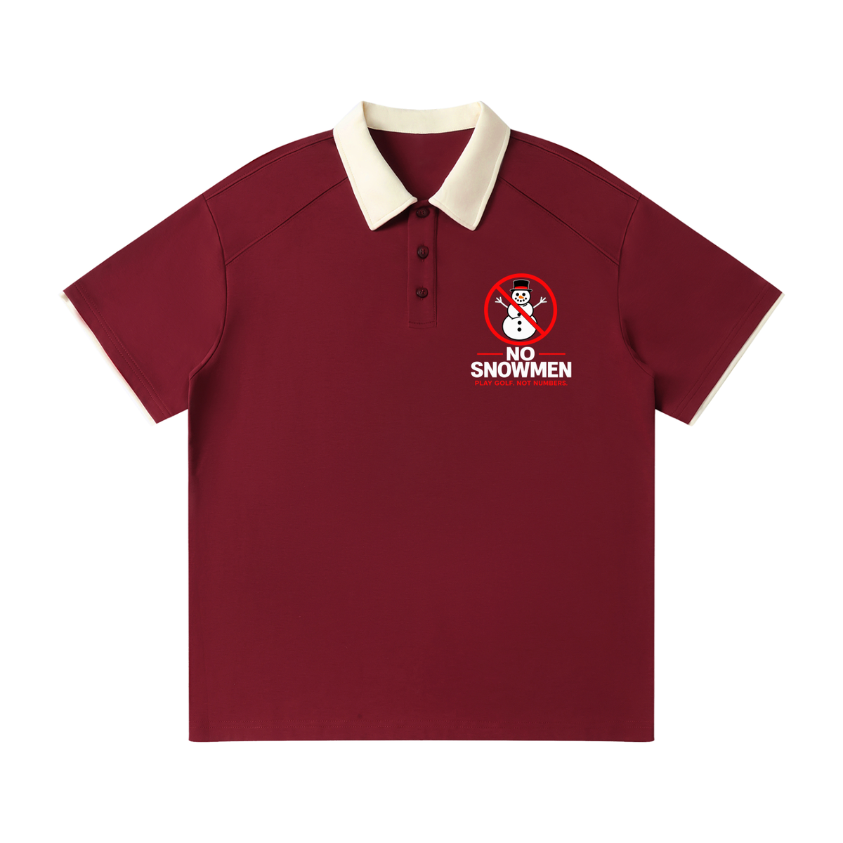 Contrast Collar Raglan Polo Shirt