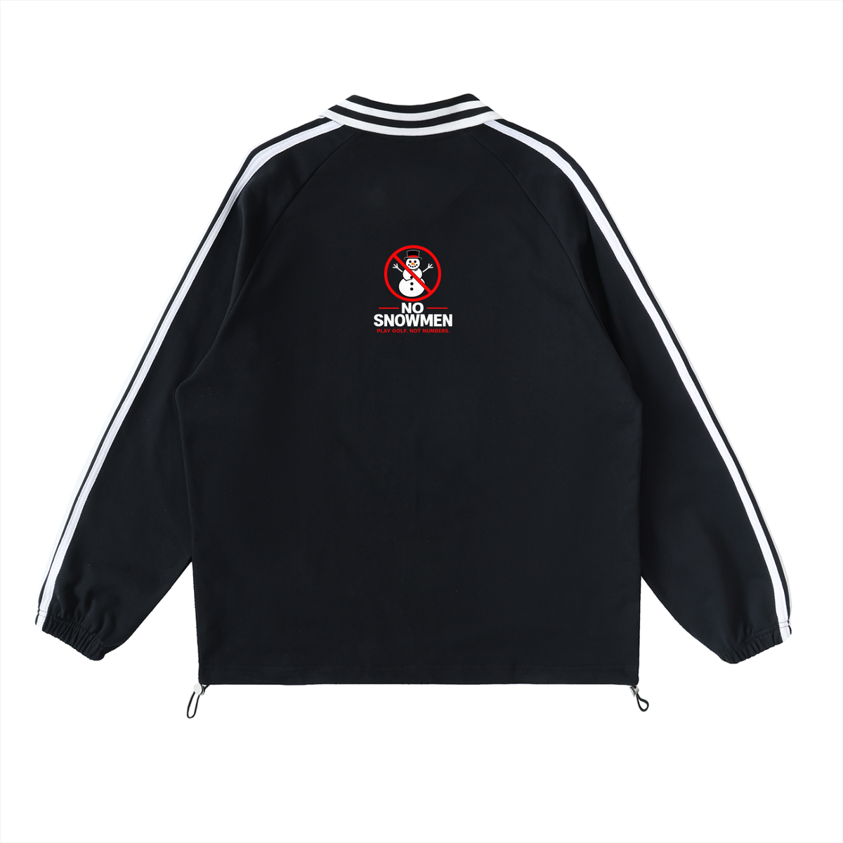 Contrast Striped Lapel Collar Sweatshirt