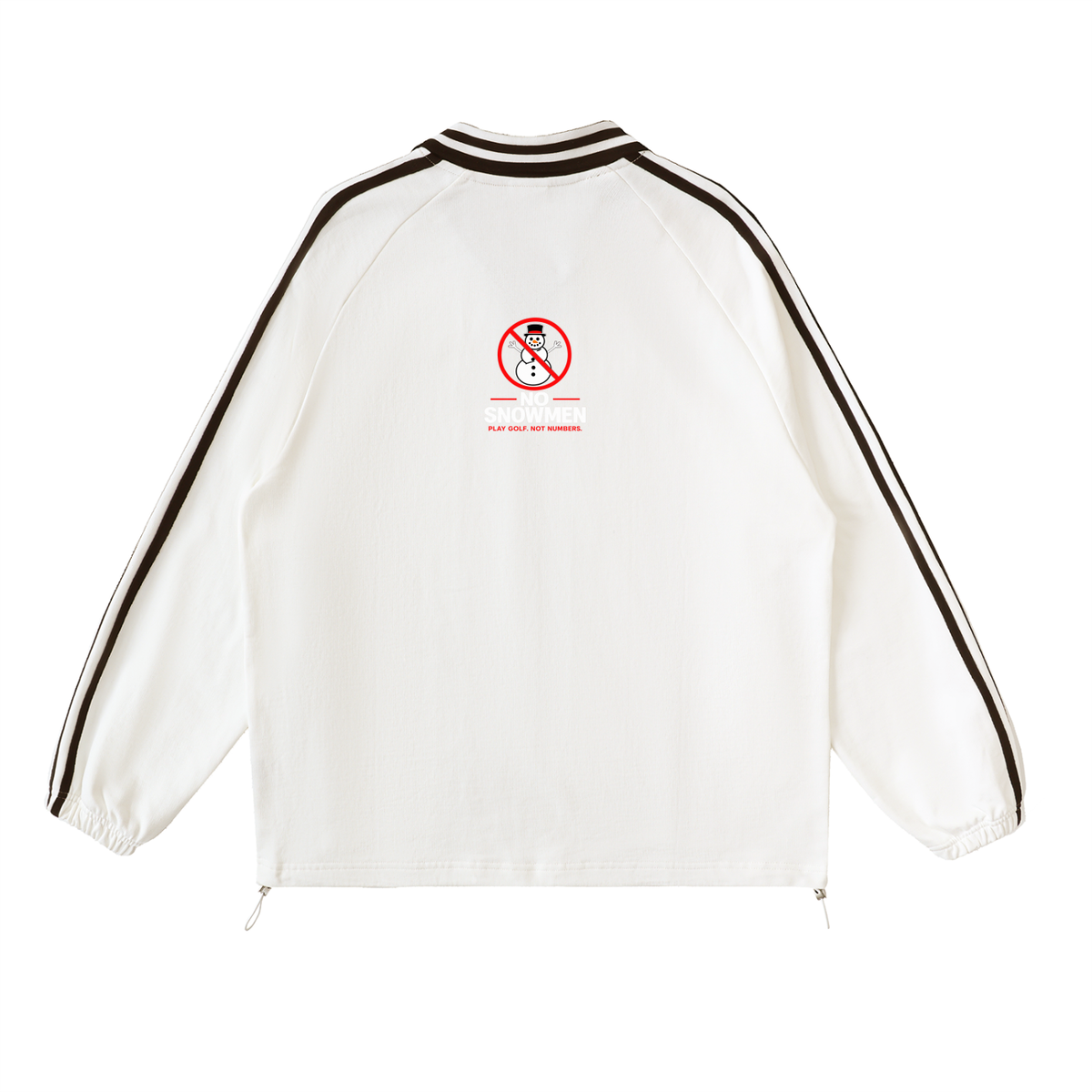 Contrast Striped Lapel Collar Sweatshirt